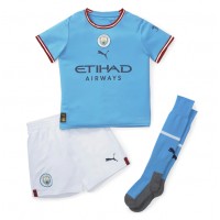 Manchester City Joao Cancelo #7 Hjemmebanesæt Børn 2022-23 Kortærmet (+ Korte bukser)